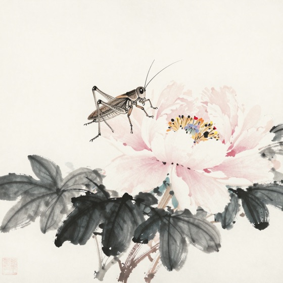 蟋蟀伏芍药